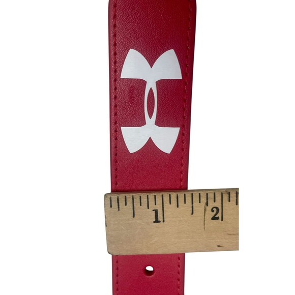 Under Armour Belt Men's One Size Red Adjustable Elastic Stretch Uniform Baseball - Picture 9 of 11